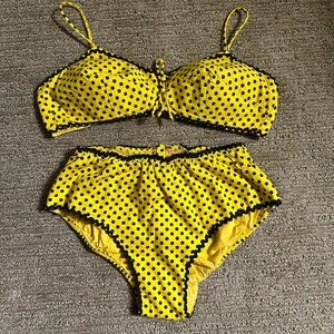 1970s Itsy Bitsy Teenie Weenie Yellow polka dot bikini